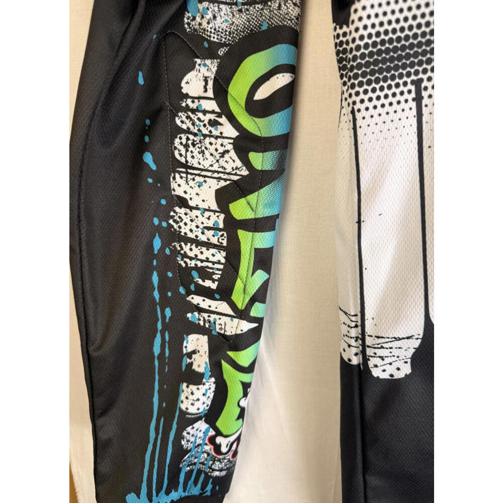 O’Neal Enjoy The Ride Jersey Size Mens XL - Padded Forearms - Graffiti Art - Picture 9 of 13